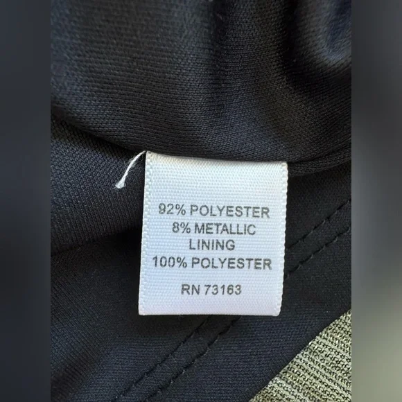 Metallic Black Gold Pleated Halter Top Sheer Overlay Date Night Party XS - Picture 12 of 12